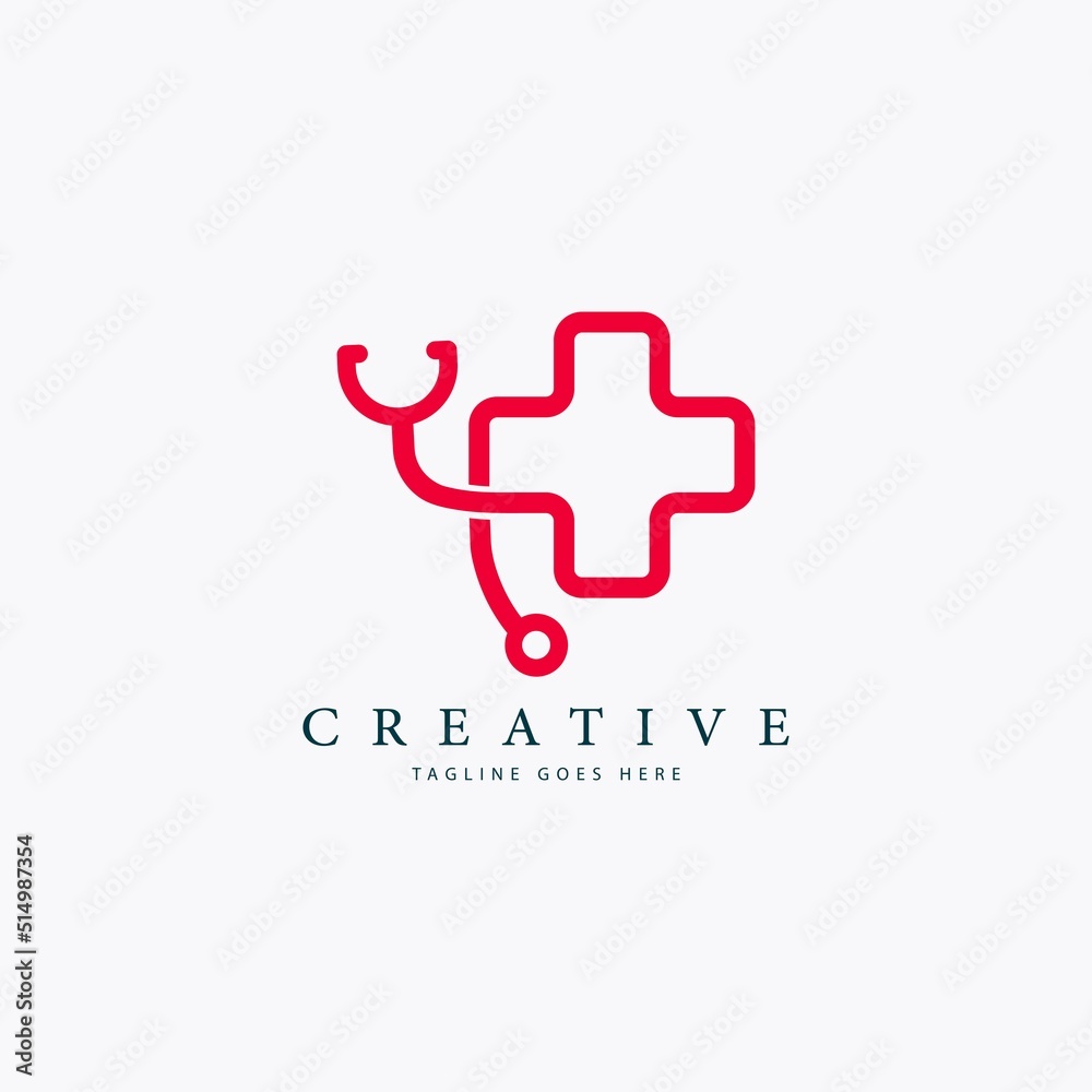 Obraz premium Medical health-care logo design template.- vector illustrator