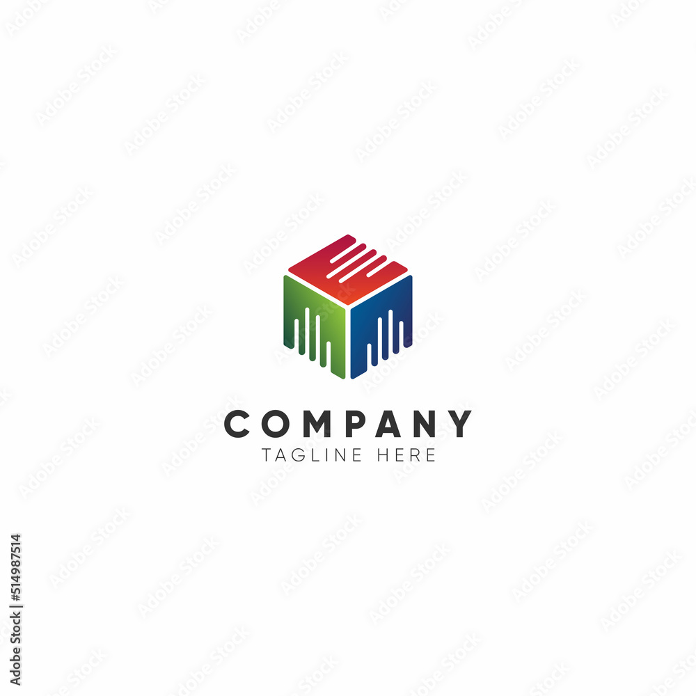 Simple and creative cube logo design. Simple and creative cube logo design.