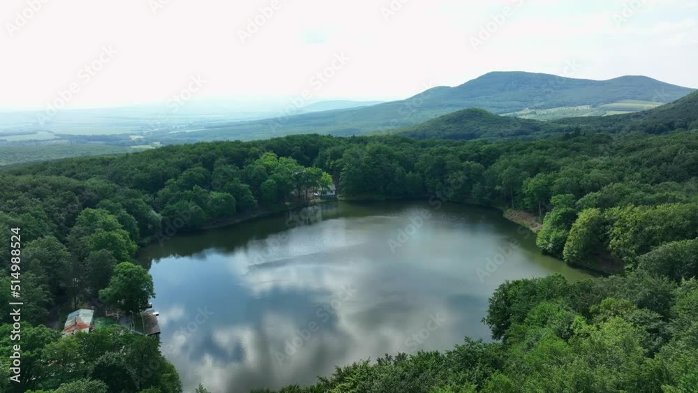 Aerial view of Lake Izra in the locality of Slanska Huta in Slovakia Aerial view of Lake Izra in the locality of Slanska Huta in Slovakia