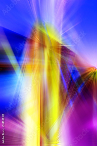 Abstract background in blue, yellow and purple colors