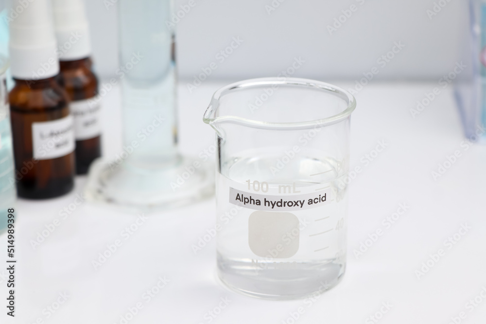 Alpha hydroxy acid is a chemical ingredient in beauty product