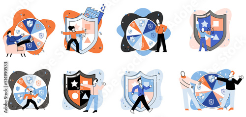Confidence concept. Person has private conversation metaphor. Confidential communication. Trust property, reassuring partnerships, conviction. Protection of intellectual property. Confidential data