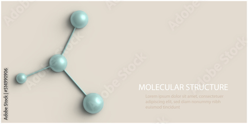 Science background design with 3d molecular structure