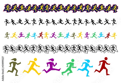 Runners border with bonus variations
