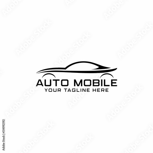 Auto speed car racing logo, automotive logo concept