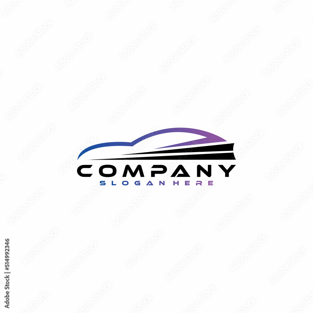 Car Logo Vector Illustration, abstract car design