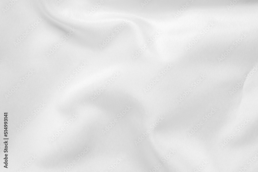Fototapeta premium Abstract white fabric with soft wave texture background