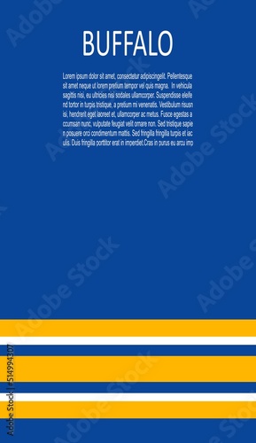 Buffalo Sabres ice hockey team uniform colors. Template for presentation or infographics.