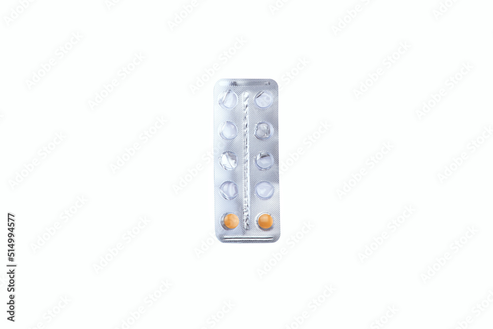 Packs antibiotics and pills top view. Pills packaging Packs antibiotics and pills top view. Pills packaging