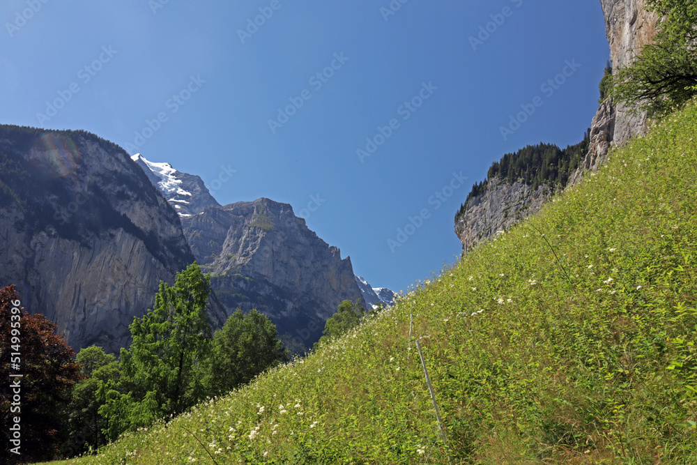 Lauterbrunnental, Alpen, Berner Oberland, Schweiz