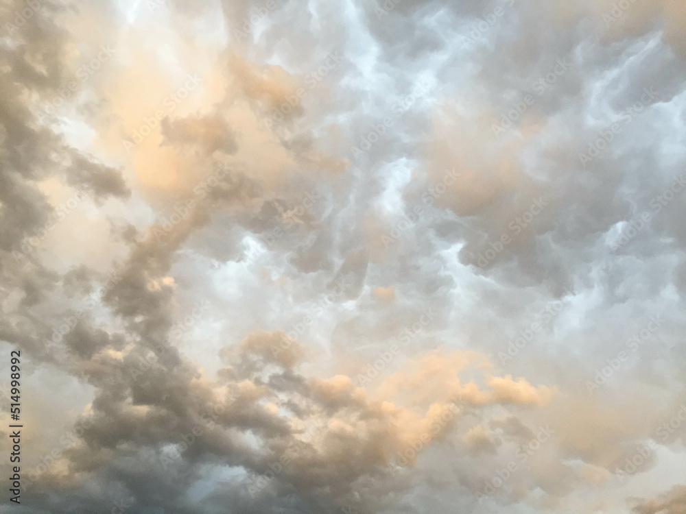 Fototapeta premium Dramatic Storm Clouds in Beautiful Evening Sky