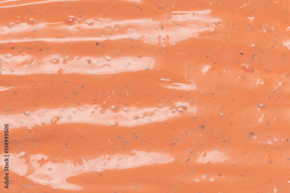 Whipped delicious sauce texture. Hamburger sauce background.