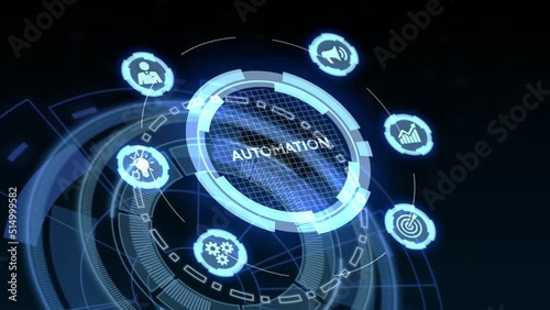 Automation Software concept as an innovation.  Business, Technology, Internet and network concept.