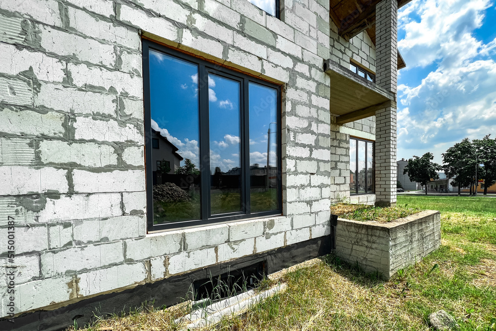 Building a new private house of blocks. Building a new private house of blocks.