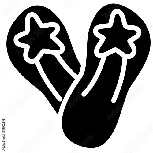 flip flop solid icon