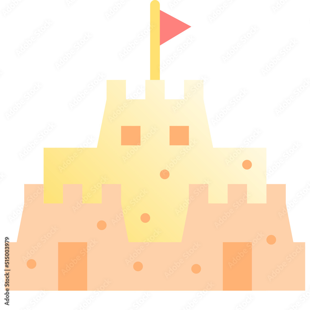 sandcastle gradient icon