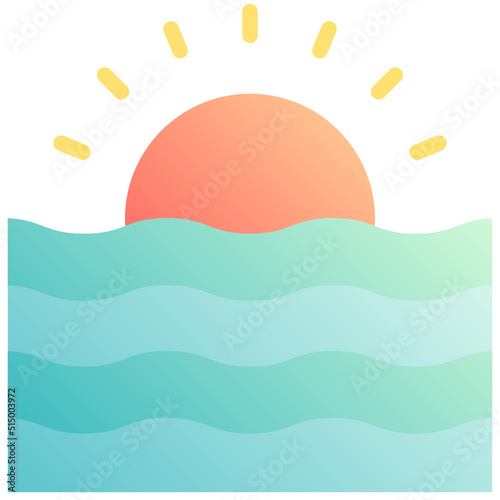 sunlight gradient icon