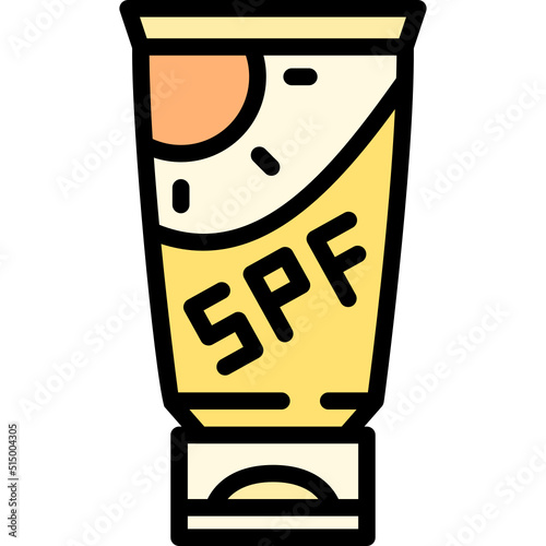 sunblock filled color icon