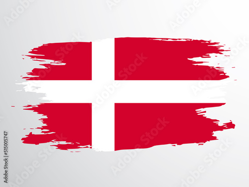 Denmark brush painted flag
