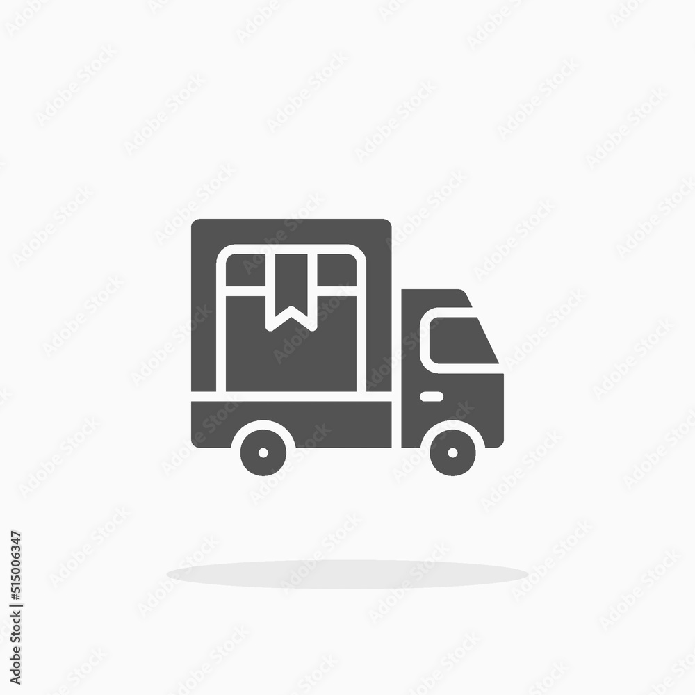 Truck Delivery glyph icon. Can be used for digital product, presentation, print design and more.