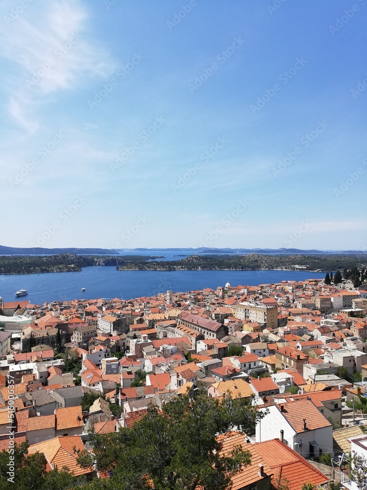 view of the city of sibenik, Croatia