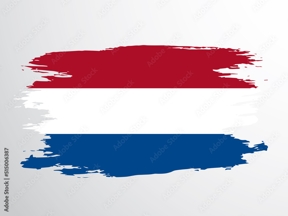 Flag of the Netherlands painted with a brush. Flag of the Netherlands painted with a brush.