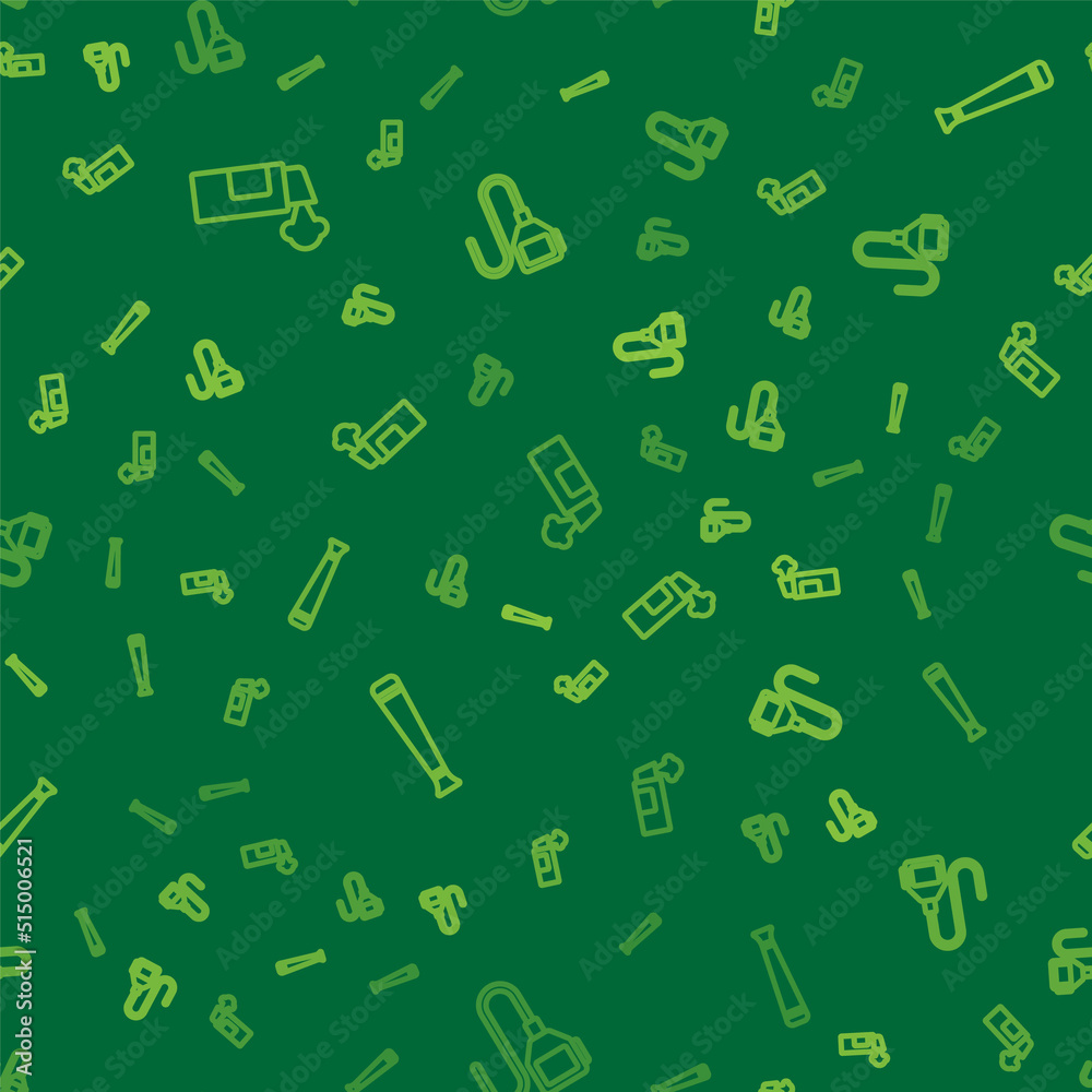 Set line Pepper spray, Police rubber baton and Walkie talkie on seamless pattern. Vector Set line Pepper spray, Police rubber baton and Walkie talkie on seamless pattern. Vector