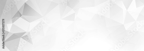 Abstract low poly gray triangle shapes banner background