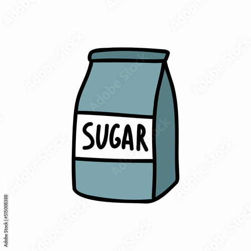 sugar doodle icon, vector color line illustration