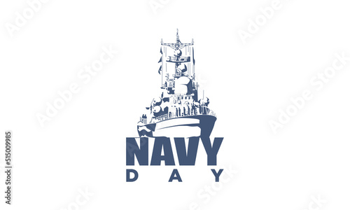 Navy day commemoration vector design photo