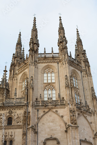 Exterior view of the gothic cathedral of Burgos  Castilla Le  n  Spain.