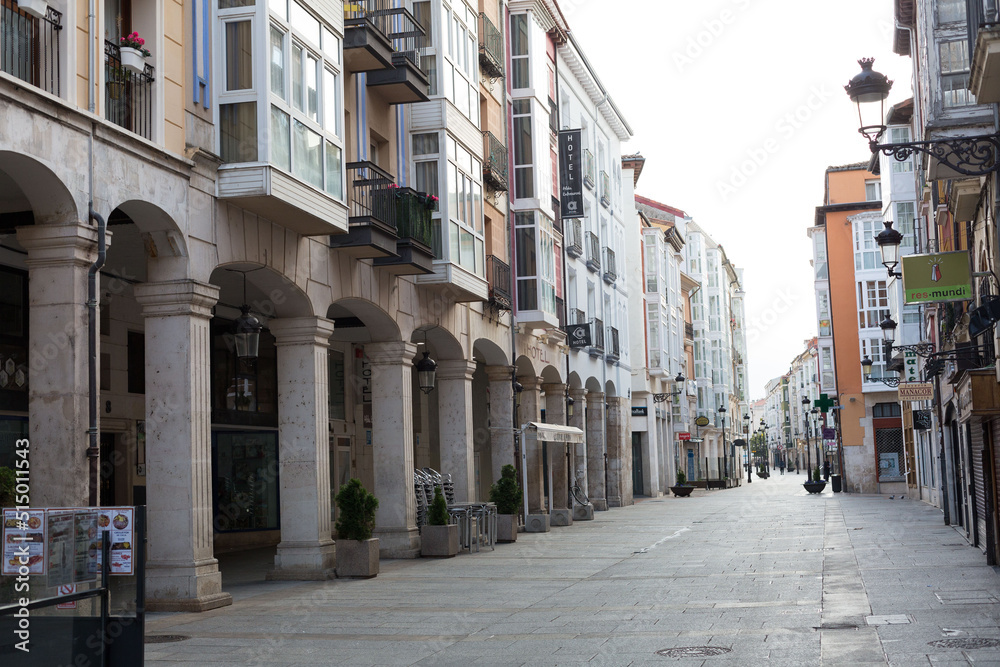 Streets of the city of Burgos, Castilla Leon, Spain