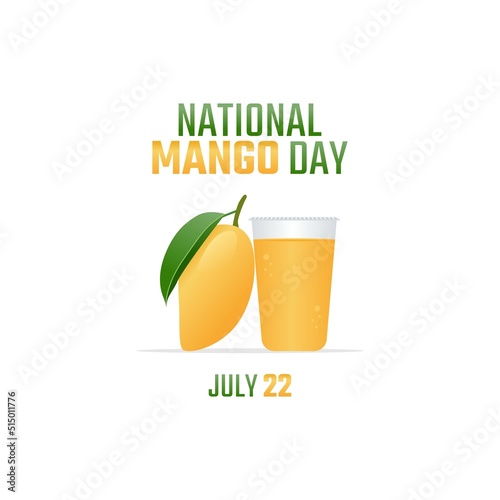 vector graphic of national mango day good for national mango day celebration. flat design. flyer design.flat illustration.