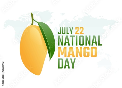 vector graphic of national mango day good for national mango day celebration. flat design. flyer design.flat illustration.