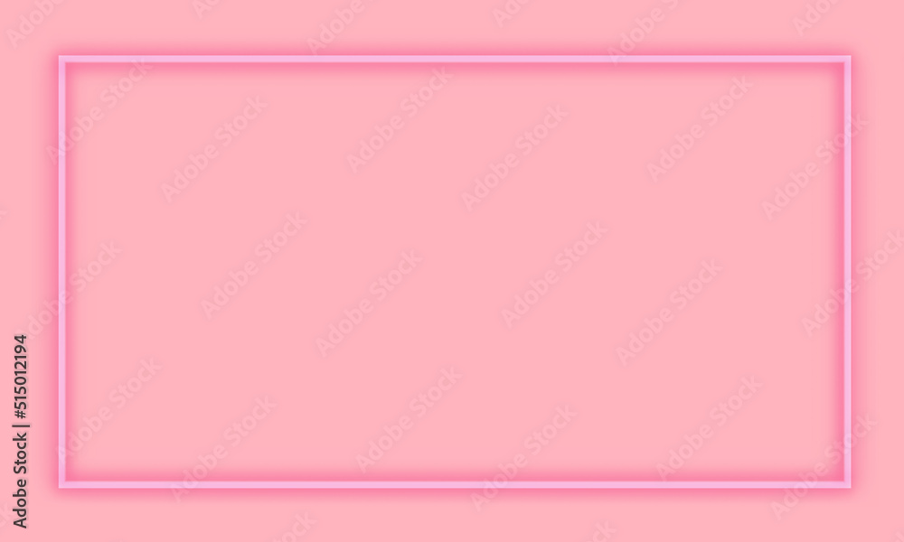 White neon ligth Photo Frames on Pink Pastel Style Color Background for Social Media, Banner, Presentation, Poster White neon ligth Photo Frames on Pink Pastel Style Color Background for Social Media, Banner, Presentation, Poster