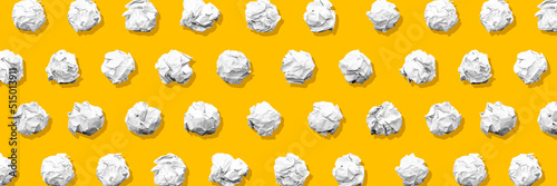 Crumpled paper balls for background pattern. Isolated and neatly organized for cover, ad, and others