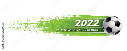 FOOTBALL 2022 AVEC BALLON SUR TRACE VERTE