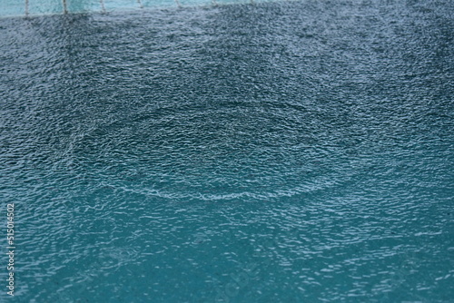 Water rippling in the rain