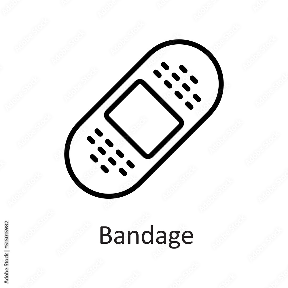 Bandage vector outline Icon Design illustration on White background. EPS 10 File Bandage vector outline Icon Design illustration on White background. EPS 10 File