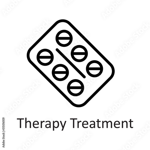 Therapy Treatment vector outline Icon Design illustration on White background. EPS 10 File