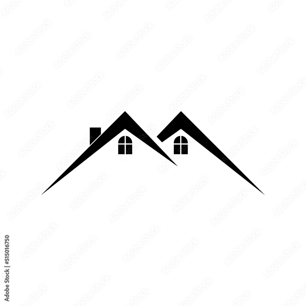 House roof icon logo isolated on white background