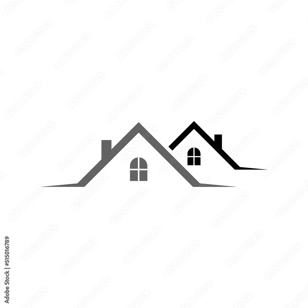 House roof icon logo isolated on white background Stock Illustration ...