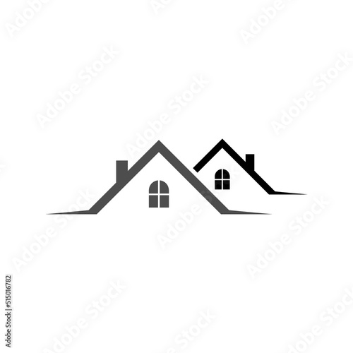House roof icon logo isolated on white background