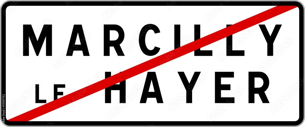 Panneau sortie ville agglomération Marcilly-le-Hayer / Town exit sign Marcilly-le-Hayer Panneau sortie ville agglomération Marcilly-le-Hayer / Town exit sign Marcilly-le-Hayer