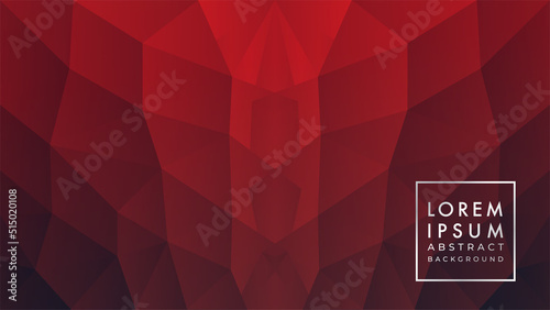 Mysterious and Elegant Symmetrical Geometric Pattern in Red Maroon Matte Color Gradient. Abstract Background Design Template.