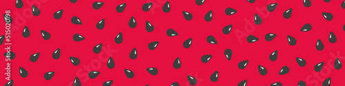 summer banner with watermelon seeds - vector illustration