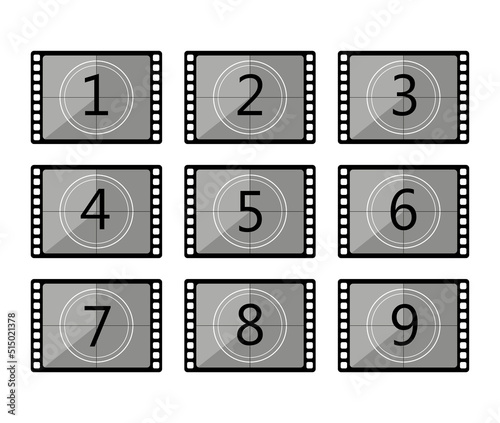 film strip figures. Vector illustration. stock image.