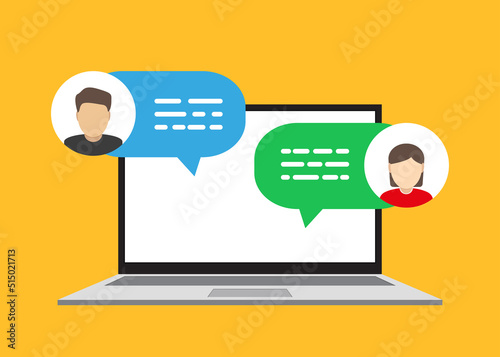 template with screen dialog. Vector illustration. stock image.