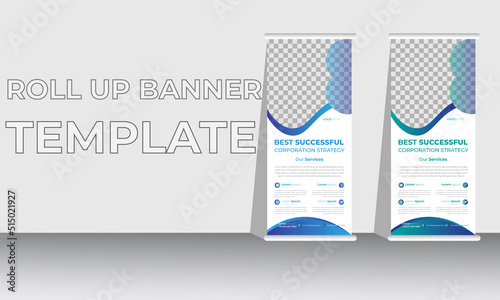 Professional Roll up stand banner template design, vertical, background, pull up design, modern Banner, rectangle photo
