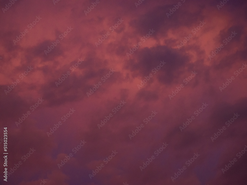 Beautiful pink clouds landscape, background